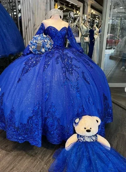 Luxurious Royal Blue Quinceanera Dress,Royal Blue Ball Gown Sweet 16 Dress Y1130 - Image 3