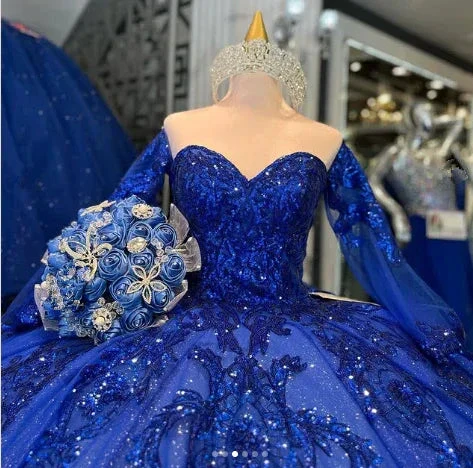 Luxurious Royal Blue Quinceanera Dress,Royal Blue Ball Gown Sweet 16 Dress Y1130 - Image 4