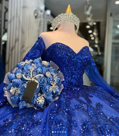 Luxurious Royal Blue Quinceanera Dress,Royal Blue Ball Gown Sweet 16 Dress Y1130 - Image 5