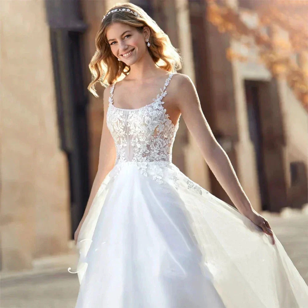 Luxury Lace Off Shoulder Sleeveless Women Mermaid Open Back Wedding Dresses 2025 Bridal Gowns Applqiues Spaghetti Straps Sexy - Image 2