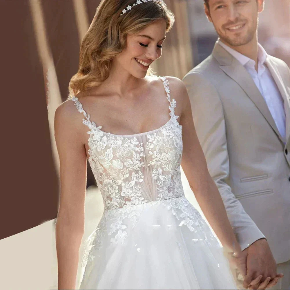 Luxury Lace Off Shoulder Sleeveless Women Mermaid Open Back Wedding Dresses 2025 Bridal Gowns Applqiues Spaghetti Straps Sexy - Image 3