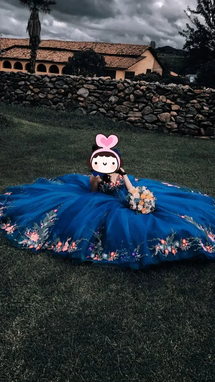 Luxury Navy Blue Quinceanera Dresses,Sweet 16 Dress,Chic Ball Gown Y4922 - Image 2