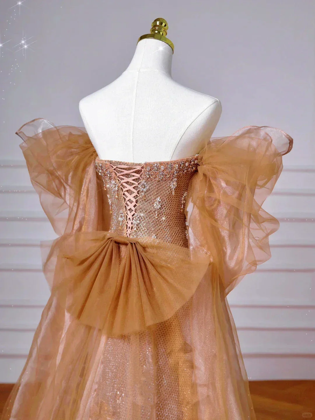Luxury Off The Shoulder Tulle Beaded Prom Dress Long Mermaid Evening Dress Y8610 - Image 4