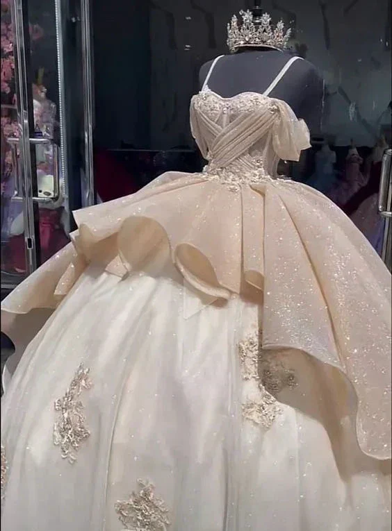 Luxury Quinceanera Dresses Applique Corset Ball Gown Prom Sweet 16 Dress Y4144 - Image 5