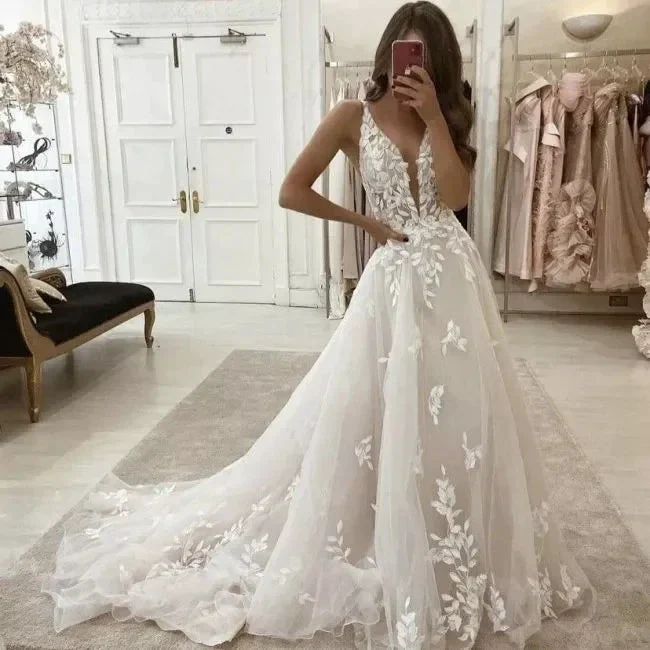 MACDOUGAL Boho Wedding Dress off The Shoulder Vintage Lace Appliques Bride Dresses Vestido De Novia Custom Made For Women - Image 3