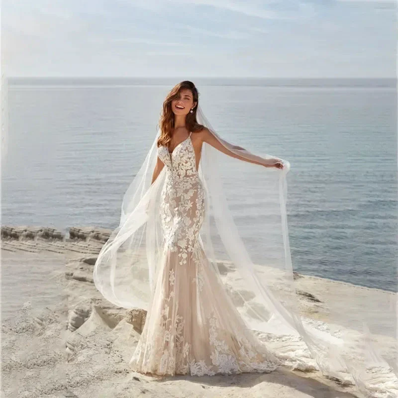 MACDOUGAL Boho Wedding Dress off The Shoulder Vintage Lace Appliques Bride Dresses Vestido De Novia Custom Made For Women - Image 4