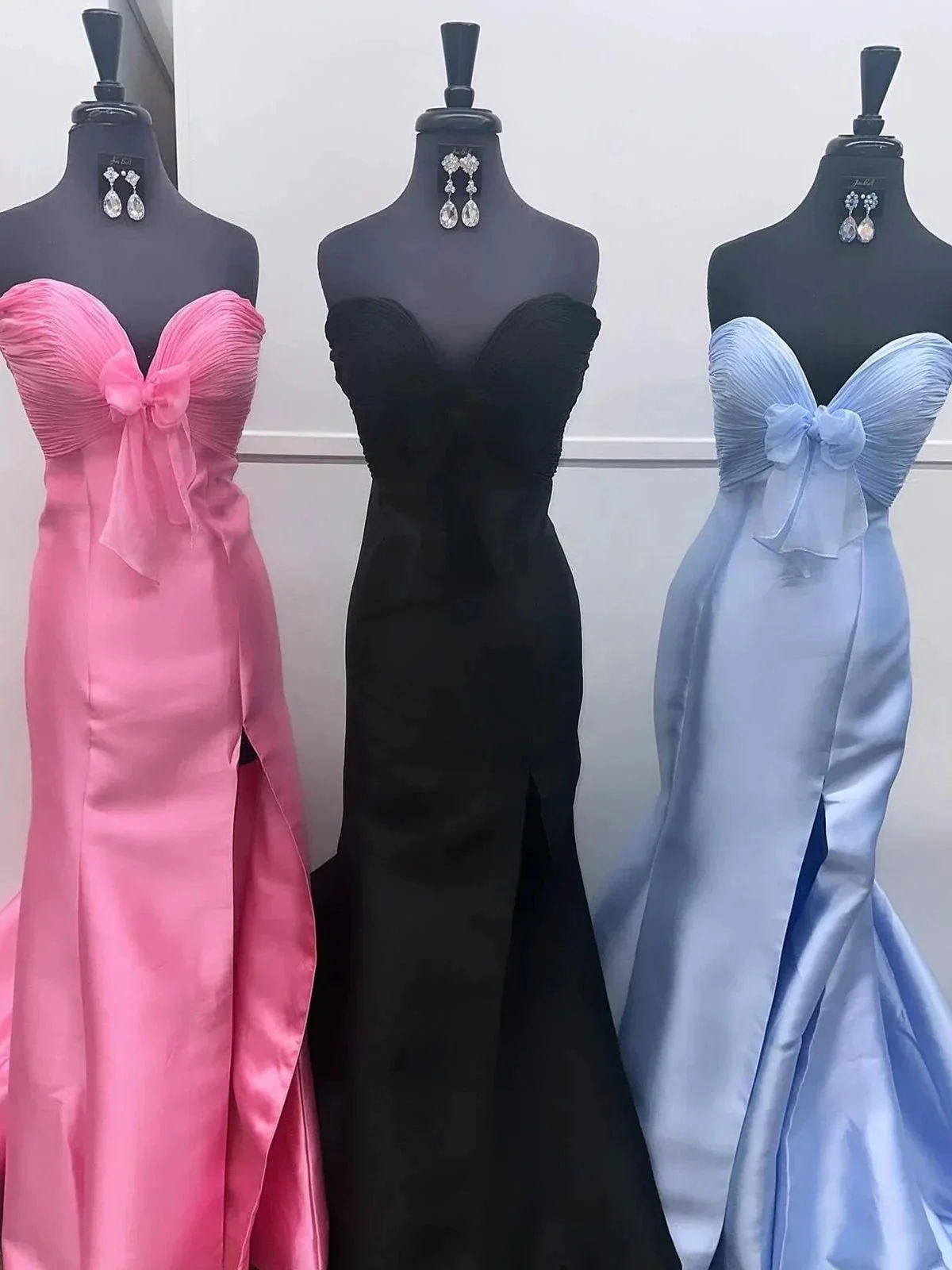 Mack | Bow Sweetheart Light Blue Mermaid Long Prom Dress - Image 4