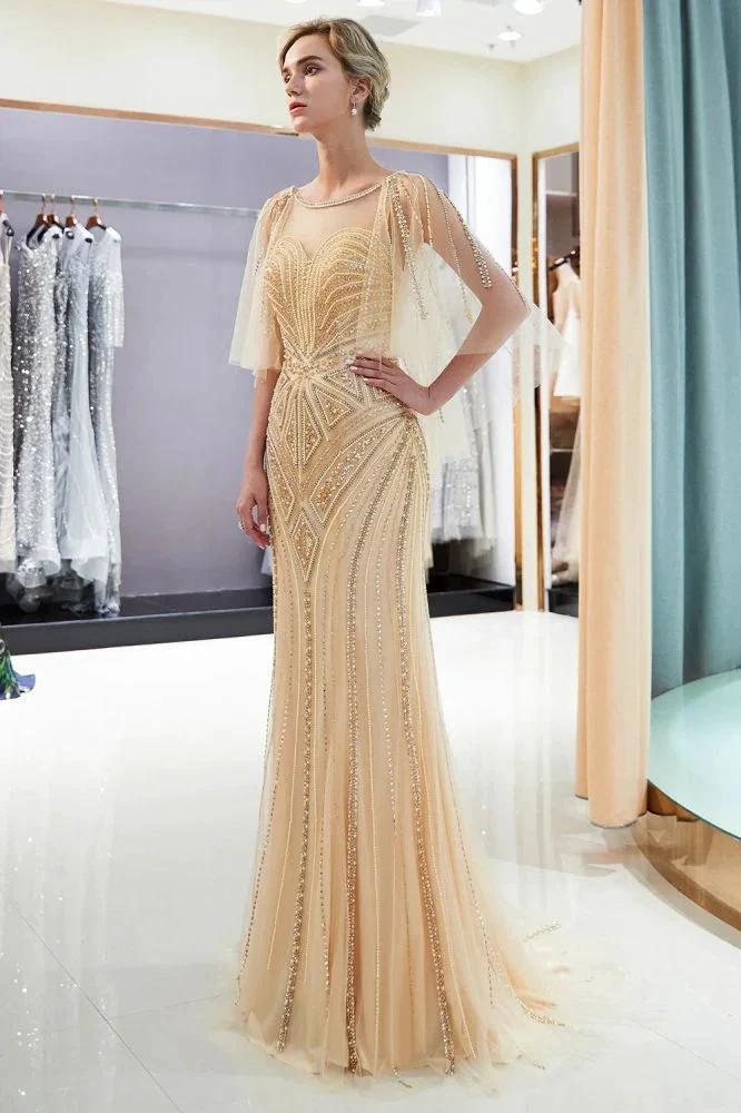 Mermaid Sweetheart Illusion Neckline Sequins Beading Evening Dresses - Image 13