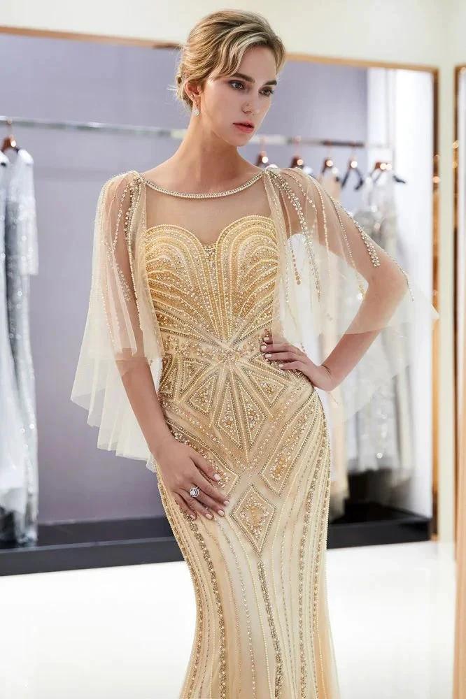 Mermaid Sweetheart Illusion Neckline Sequins Beading Evening Dresses - Image 14