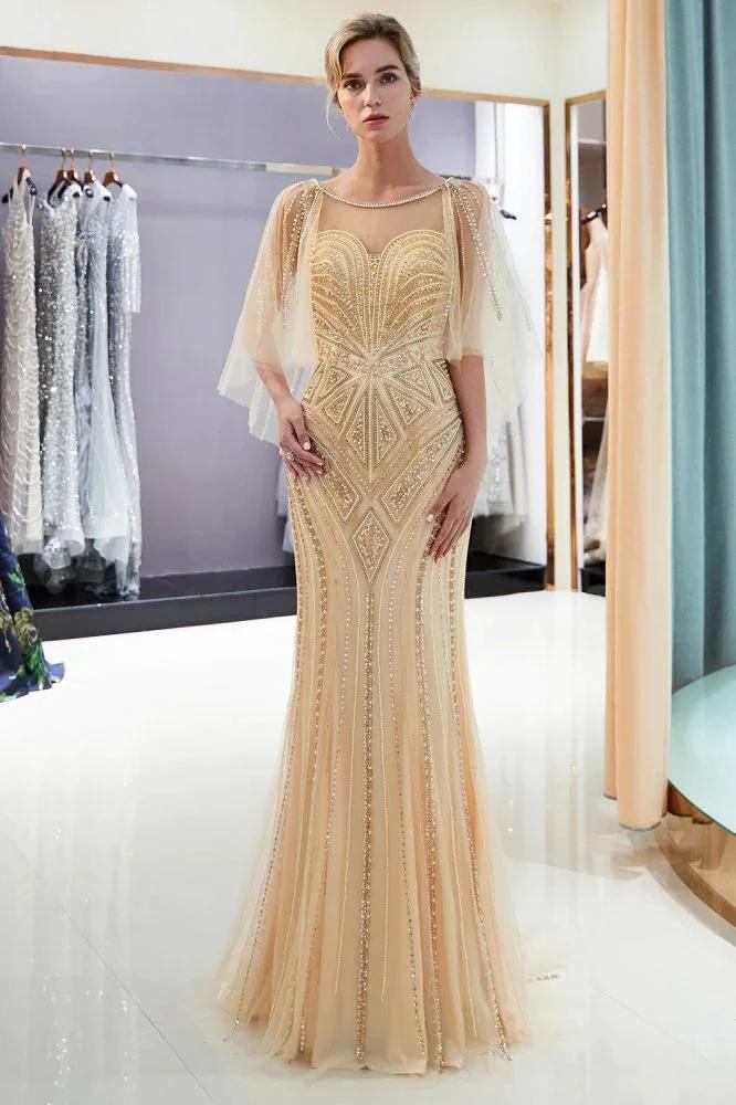 Mermaid Sweetheart Illusion Neckline Sequins Beading Evening Dresses - Image 15