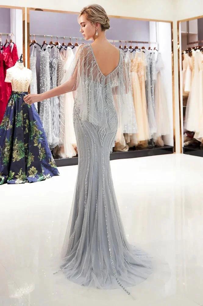 Mermaid Sweetheart Illusion Neckline Sequins Beading Evening Dresses - Image 3