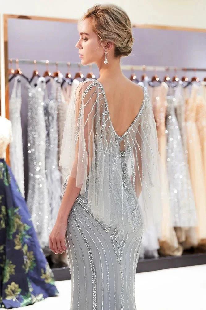 Mermaid Sweetheart Illusion Neckline Sequins Beading Evening Dresses - Image 8