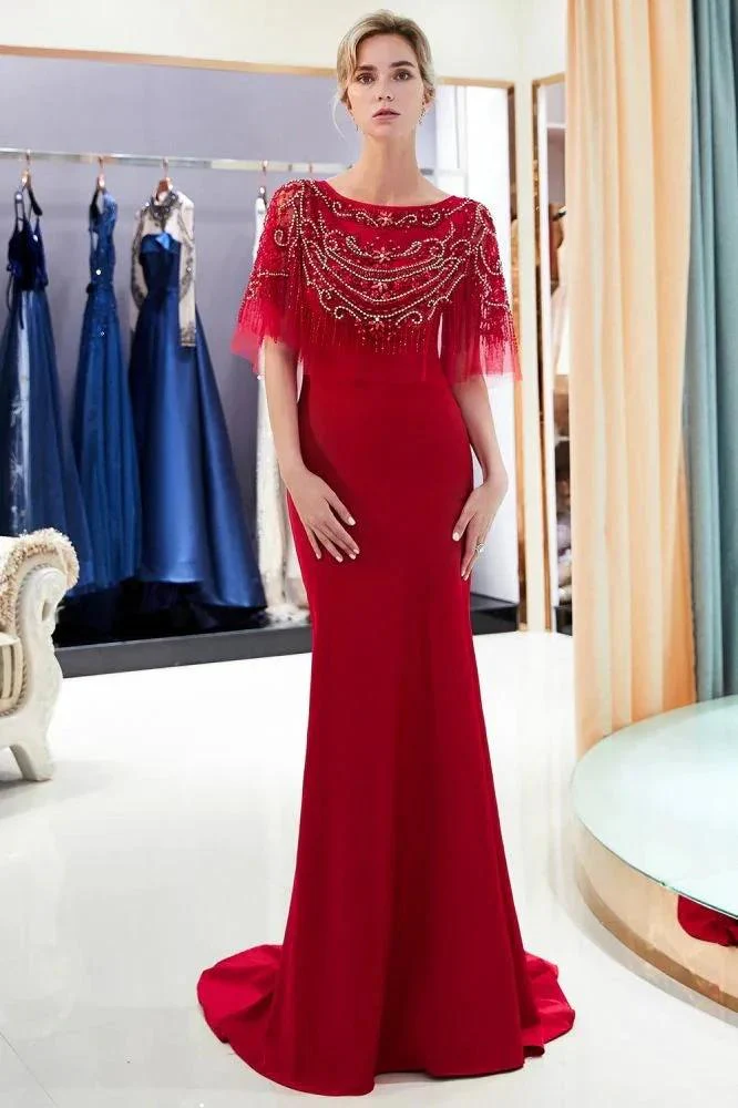 Mermaid Floor Length Crystal Beading Formal Dress - Image 12