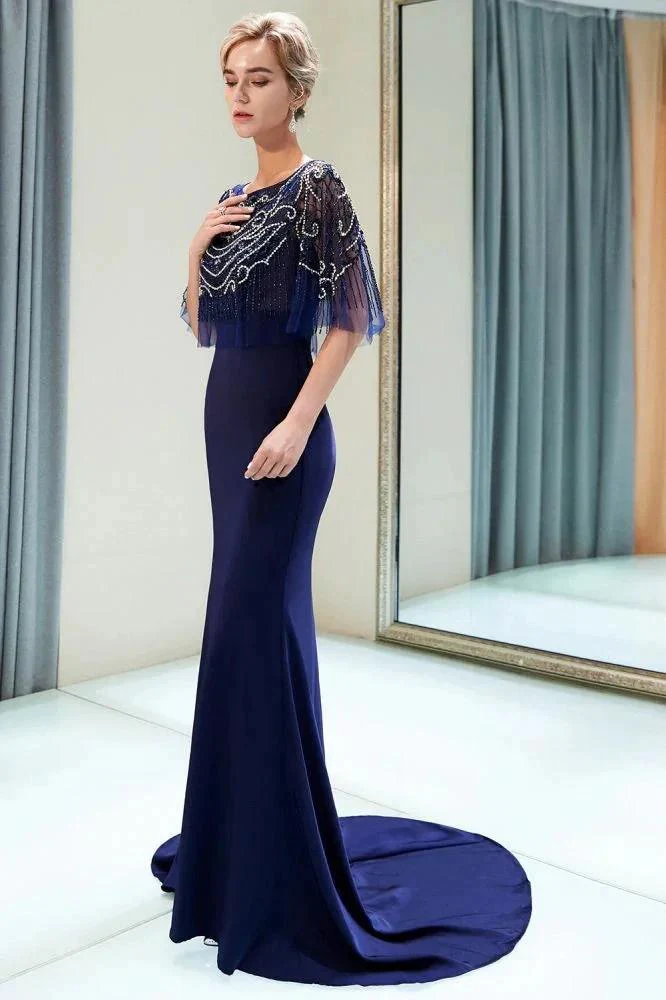 Mermaid Floor Length Crystal Beading Formal Dress - Image 2