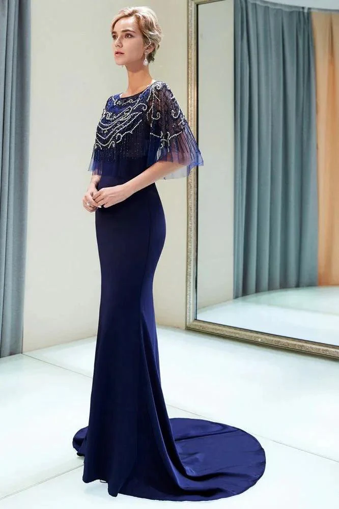 Mermaid Floor Length Crystal Beading Formal Dress - Image 3