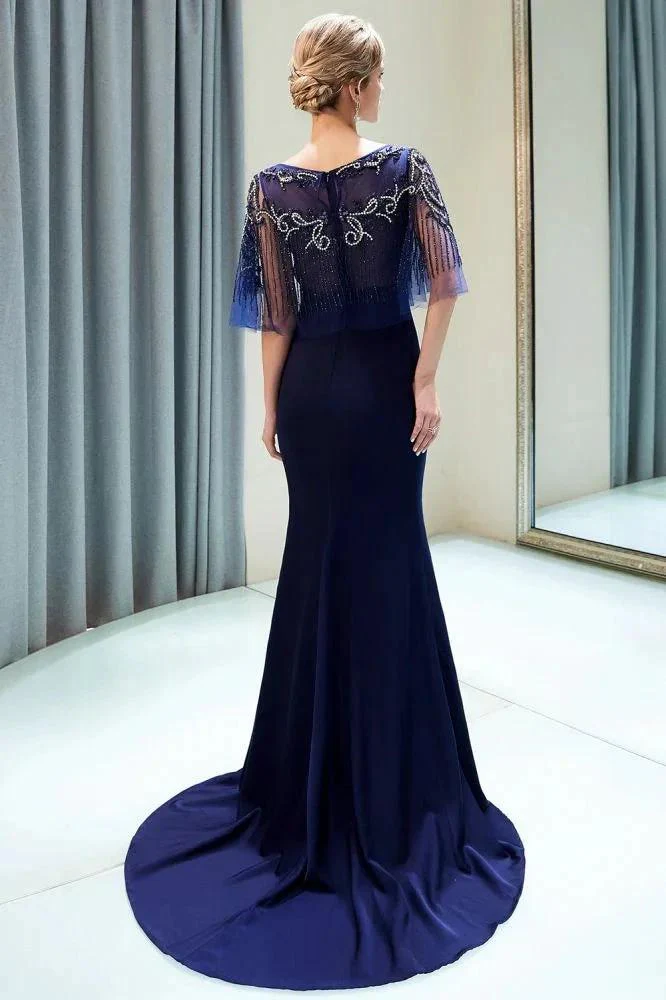 Mermaid Floor Length Crystal Beading Formal Dress - Image 4