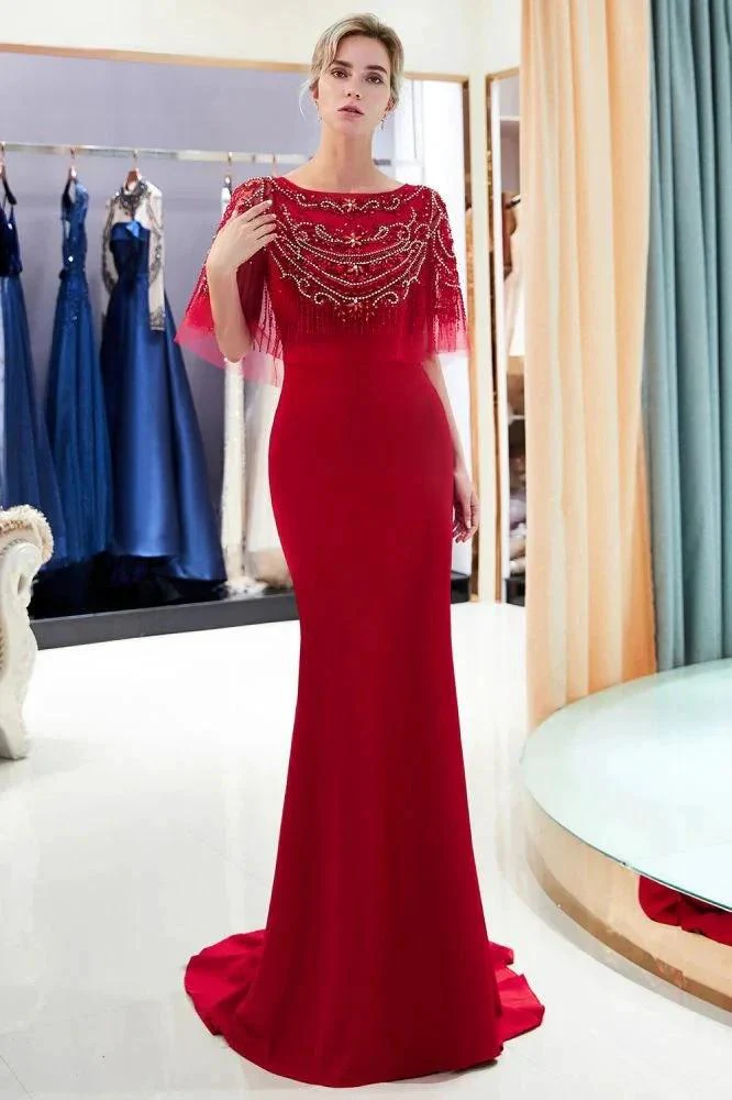 Mermaid Floor Length Crystal Beading Formal Dress - Image 5