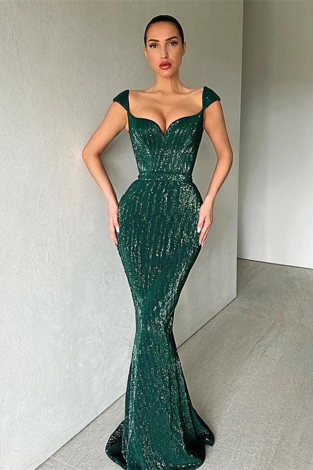 Mermaid Off The Shoulder Sweetheart Long Prom Dress with Sequins - Image 3