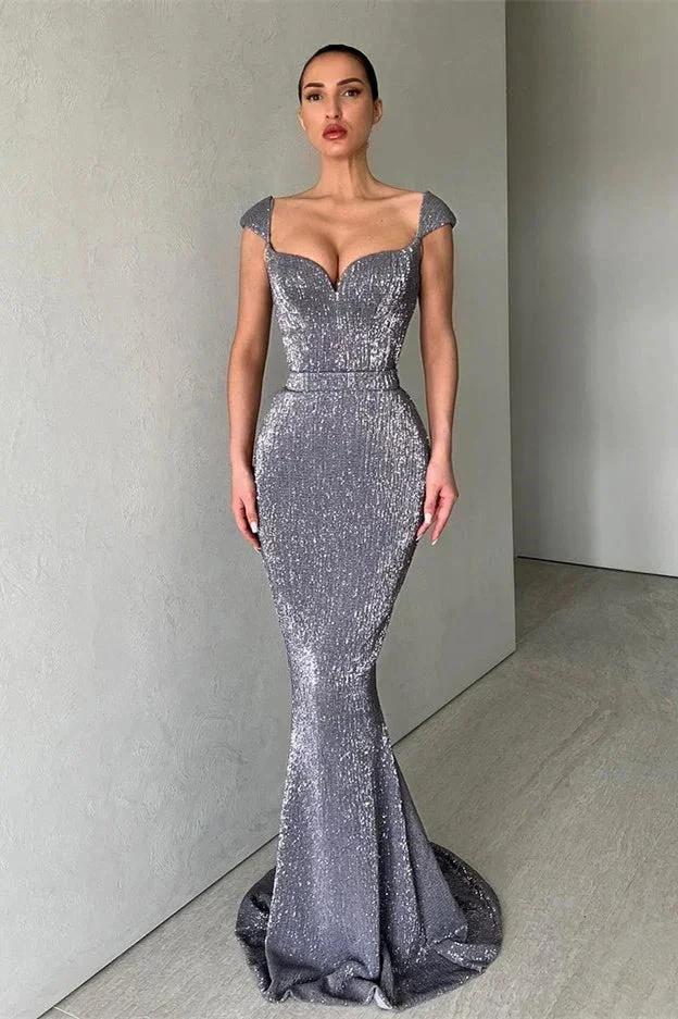 Mermaid Off The Shoulder Sweetheart Long Prom Dress with Sequins - Image 5