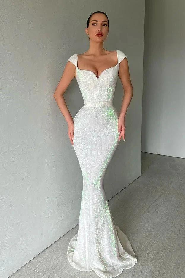 Mermaid Off The Shoulder Sweetheart Long Prom Dress with Sequins - Image 6