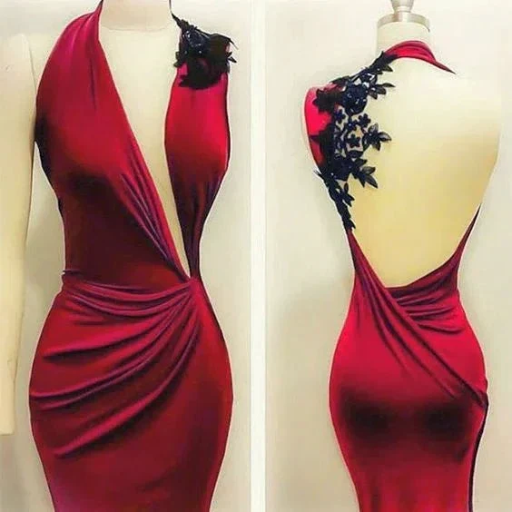 Mermaid Prom Dress,Burgundy Prom Dresses,Fashion Prom Dress,Sexy Party Dress,Custom Made Evening Dress Y791 - Image 2