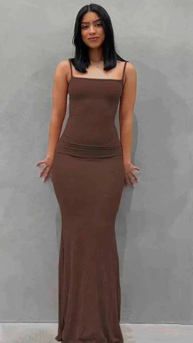 Mermaid Spaghetti Straps Long Prom Dress Sexy Evening Gown Y566 - Image 2