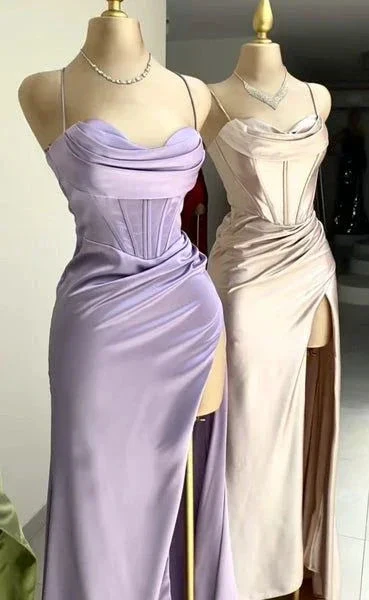 Mermaid Sweetheart Neck Lavender Long Prom Dress Formal Evening Dress Y2507 - Image 4