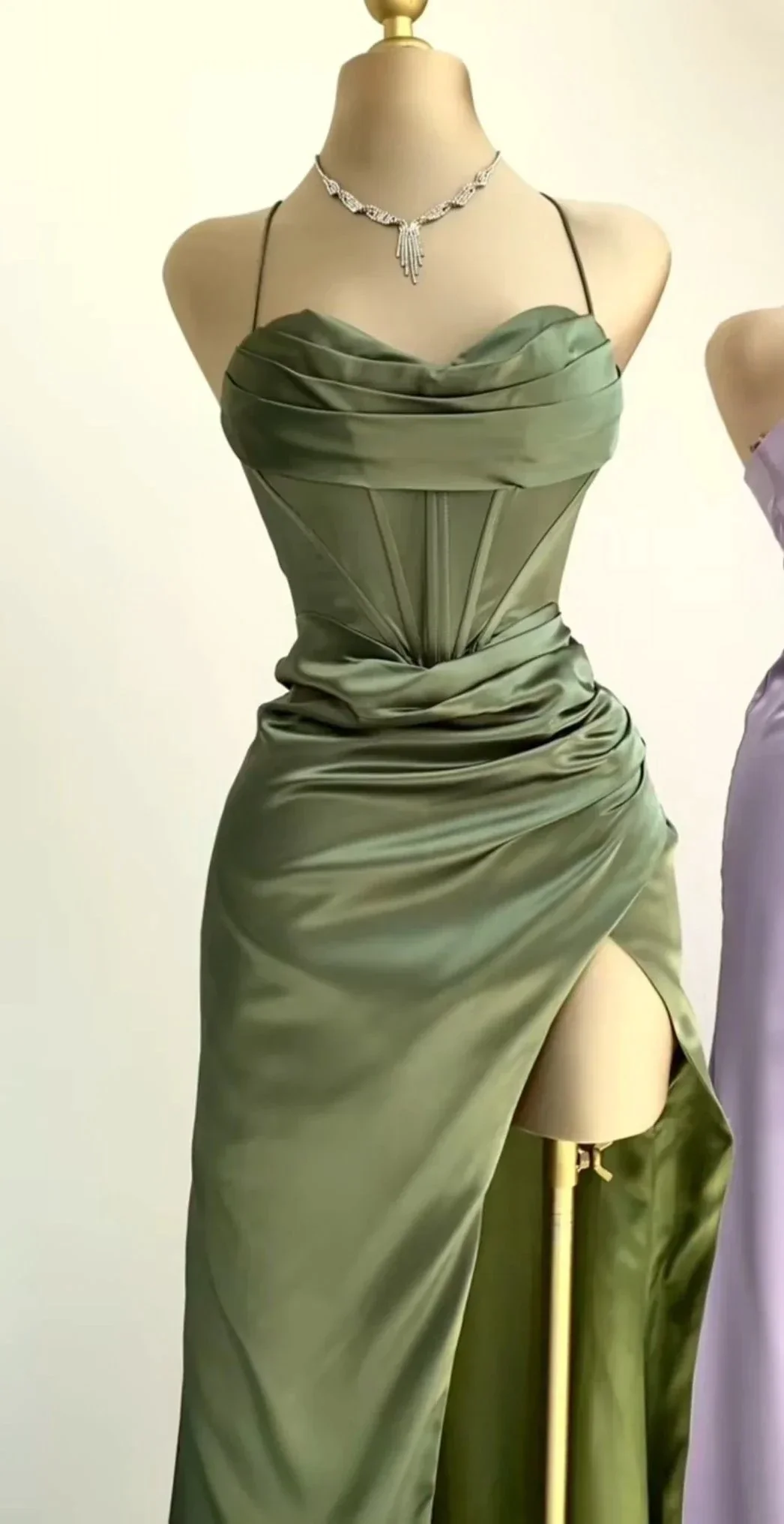 Mermaid Sweetheart Neck Lavender Long Prom Dress Formal Evening Dress Y2507 - Image 6
