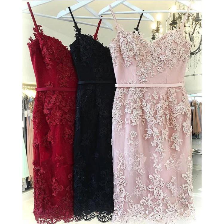 Mermaid Sweetheart Straps Lace Short Prom Dresses Homecoming Dresses PD086 - Image 2