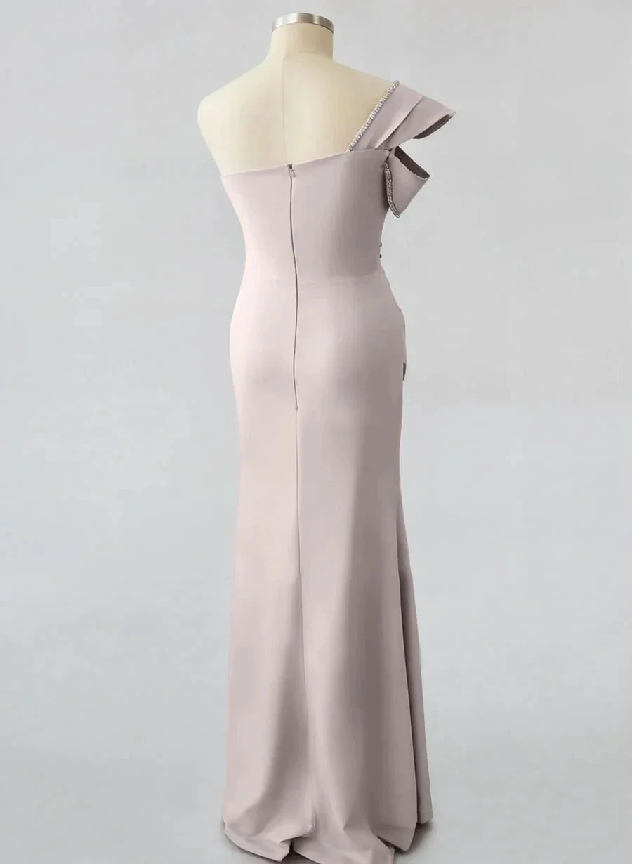Mermaid/Trumpet One-Shoulder Sleeveless Floor-Length Mother of the Bride Dresses - Image 3