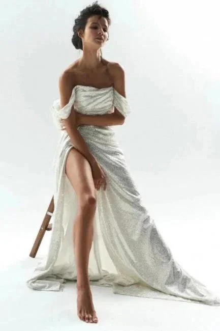 Mermaid / Trumpet Wedding Dresses Sparkle & Shine Dress Wedding Party - Image 9