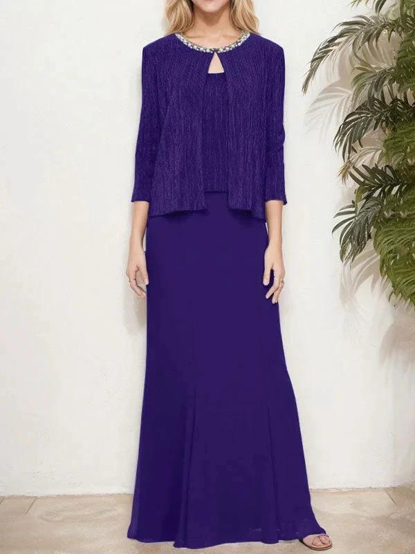 Metallic Mock Two-Piece Gown with Jacket - Image 11