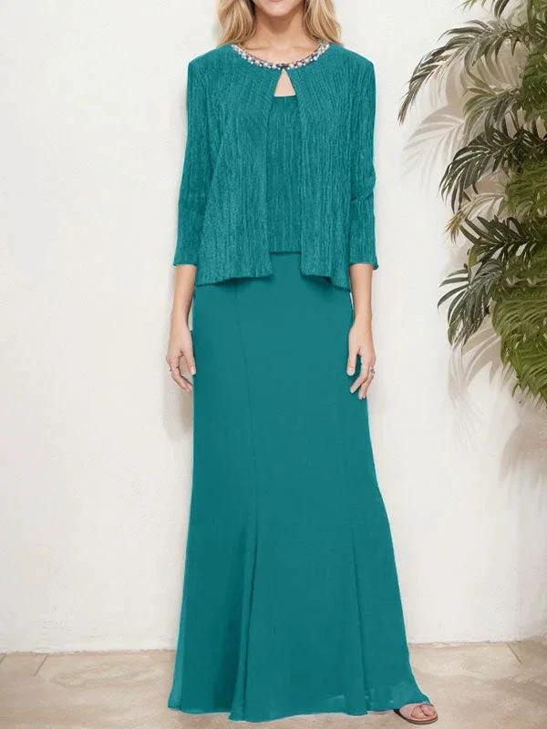 Metallic Mock Two-Piece Gown with Jacket - Image 12