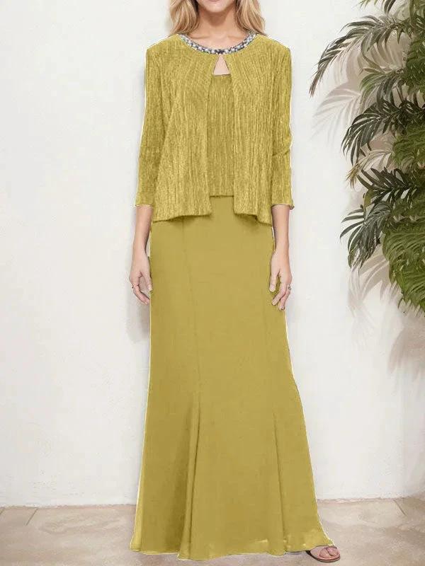 Metallic Mock Two-Piece Gown with Jacket - Image 21