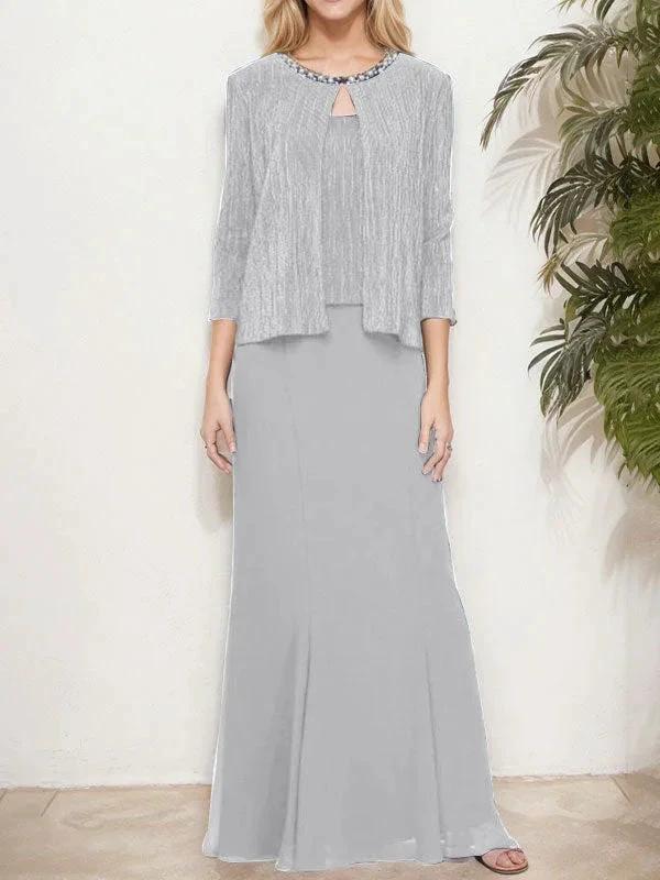 Metallic Mock Two-Piece Gown with Jacket - Image 8