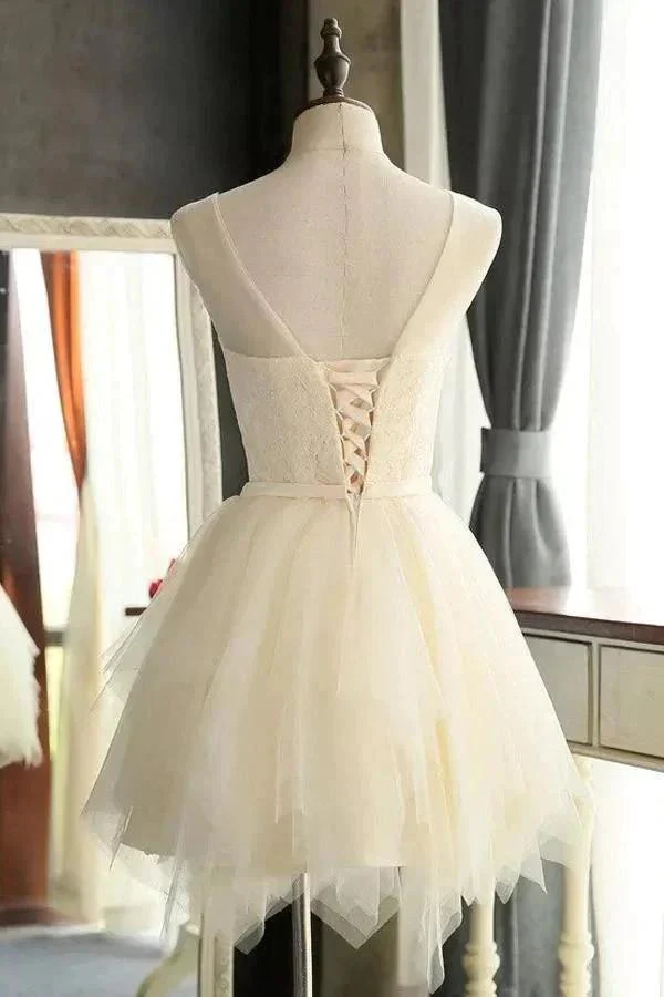 Mini Charming Tulle Short Prom Dresses Homecoming Dresses PG127 - Image 2