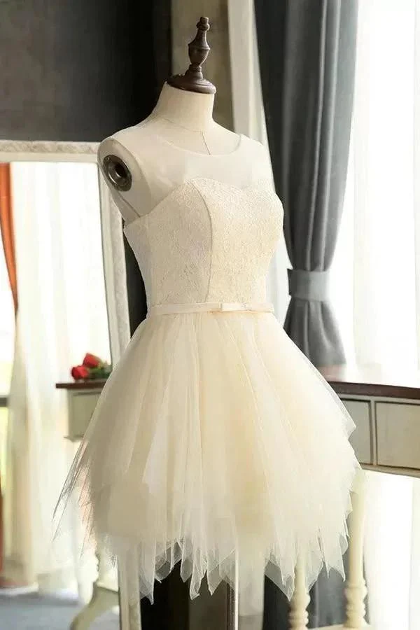 Mini Charming Tulle Short Prom Dresses Homecoming Dresses PG127 - Image 3