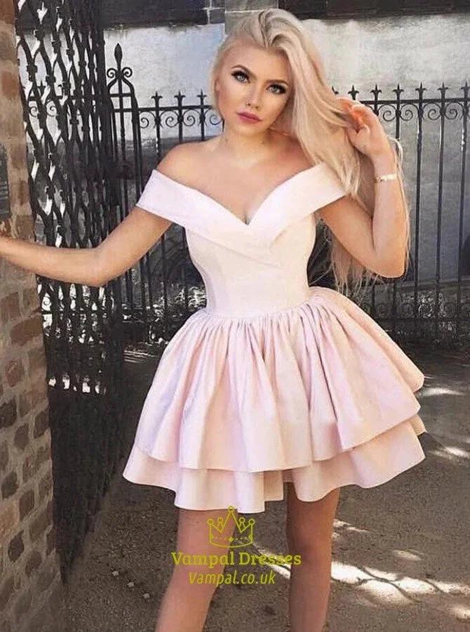 Tiered Homecoming Dress With Ruffles SYH78 - Image 2