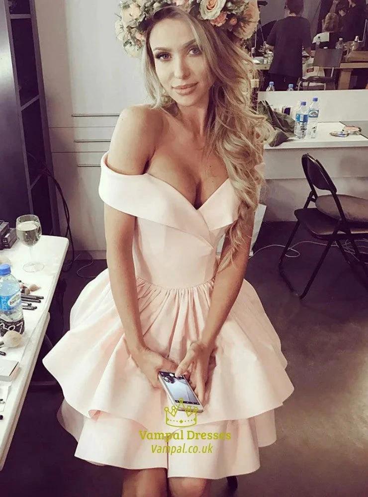 Tiered Homecoming Dress With Ruffles SYH78 - Image 4
