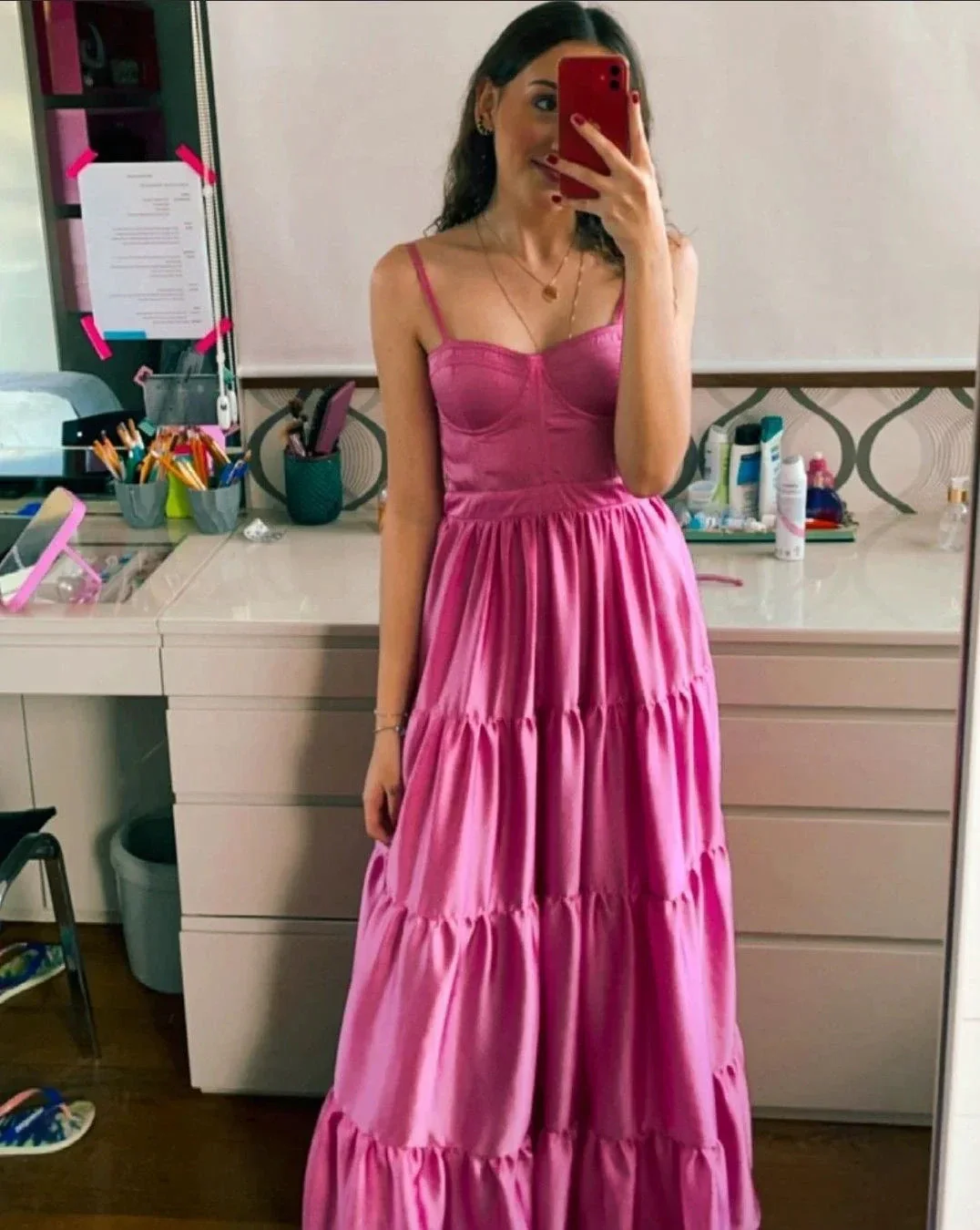 Modest A-line Spaghetti Straps Long Evening Dress Y4283 - Image 2