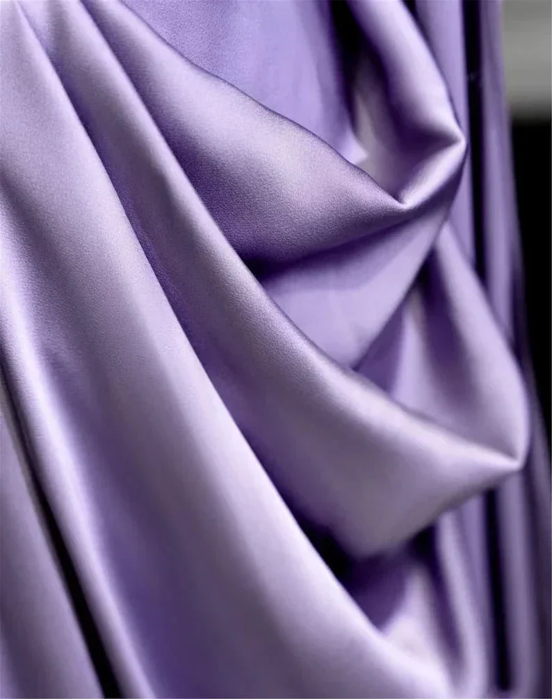 Modest Purple Satin Long Prom Dress Purple Evening Dress Y2589 - Image 6