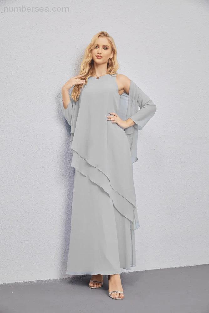 Mother of Bride Dresses with Open Front Lightweight Cardigan Formal Prom Gown  28081 - Image 107