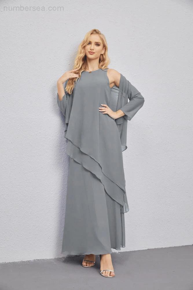 Mother of Bride Dresses with Open Front Lightweight Cardigan Formal Prom Gown  28081 - Image 11