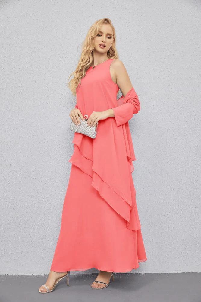 Mother of Bride Dresses with Open Front Lightweight Cardigan Formal Prom Gown  28081 - Image 117