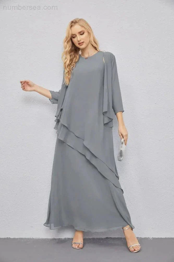Mother of Bride Dresses with Open Front Lightweight Cardigan Formal Prom Gown  28081 - Image 12