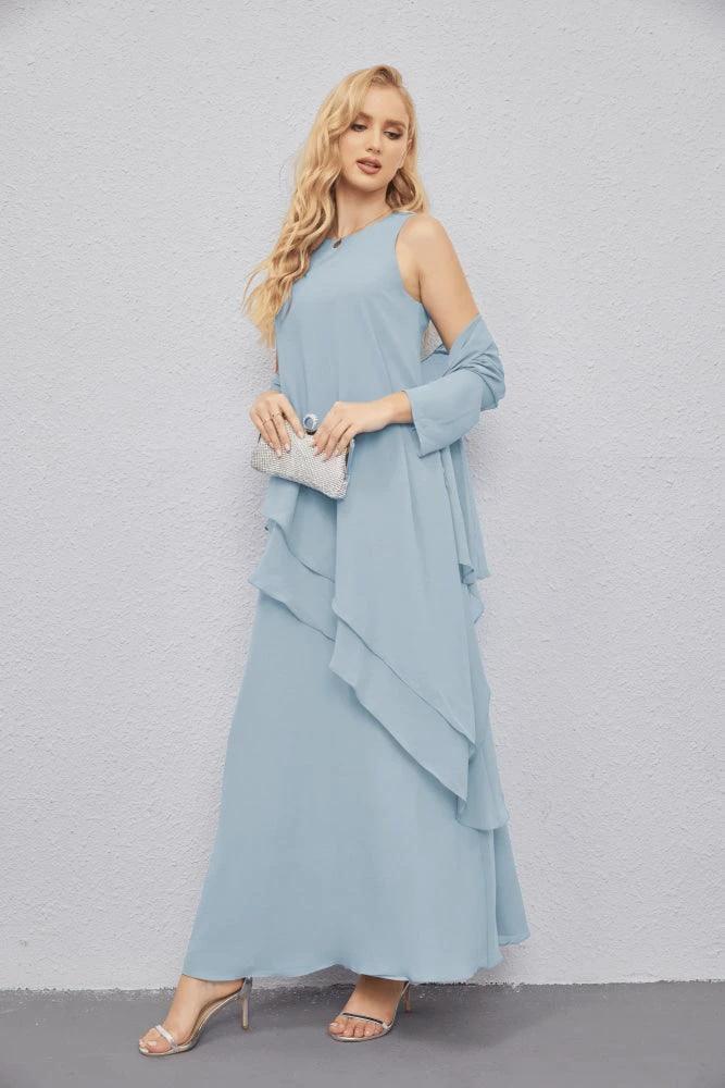 Mother of Bride Dresses with Open Front Lightweight Cardigan Formal Prom Gown  28081 - Image 13