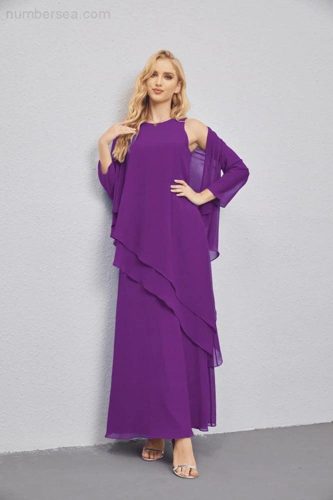 Mother of Bride Dresses with Open Front Lightweight Cardigan Formal Prom Gown  28081 - Image 143