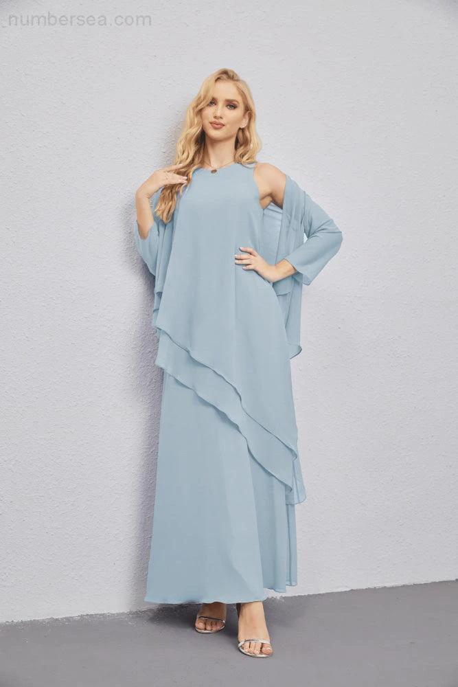 Mother of Bride Dresses with Open Front Lightweight Cardigan Formal Prom Gown  28081 - Image 15