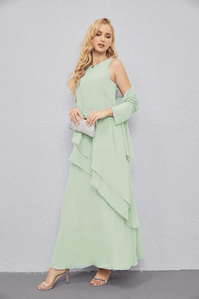 Mother of Bride Dresses with Open Front Lightweight Cardigan Formal Prom Gown  28081 - Image 17