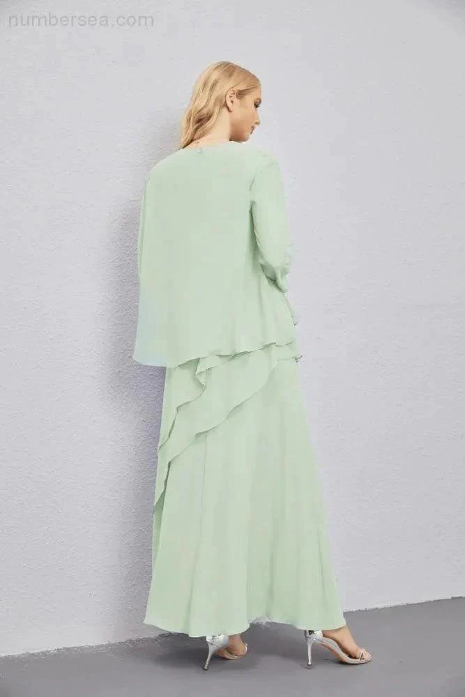 Mother of Bride Dresses with Open Front Lightweight Cardigan Formal Prom Gown  28081 - Image 18